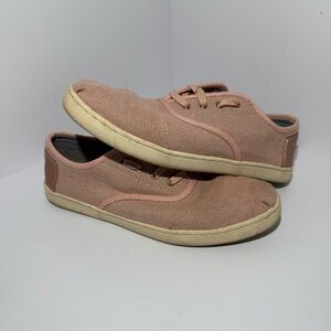 Toms Pink Canvas Sneaker - Size 7